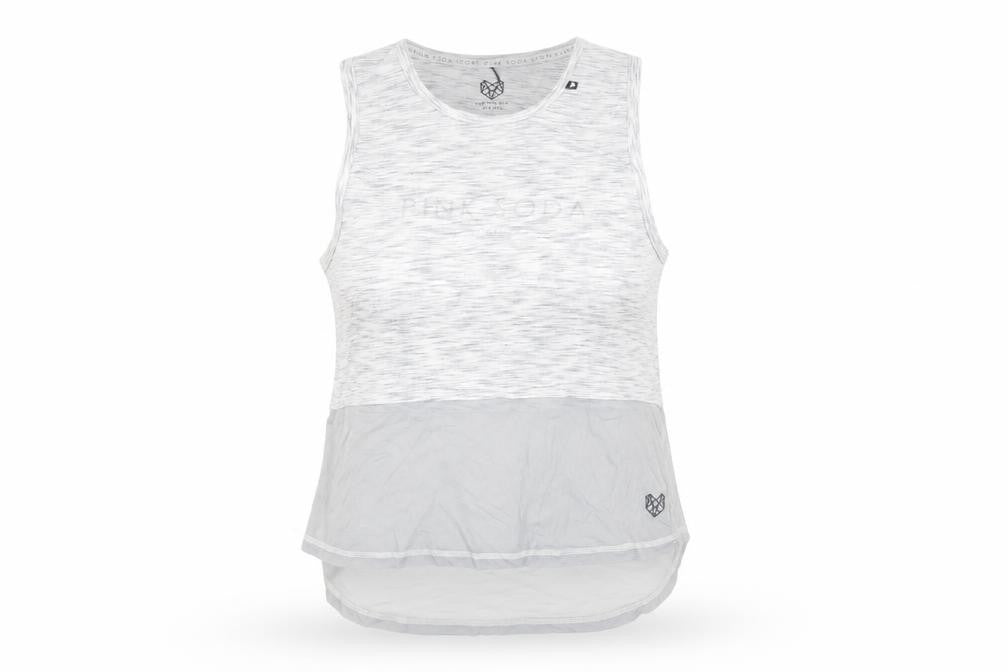 Womens UK Size 14 Pink Soda White Basic Tank