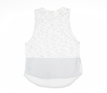 Womens UK Size 14 Pink Soda White Basic Tank