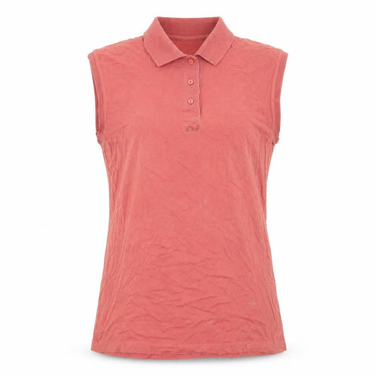 Womens UK Size L Lyle & Scott Red Basic Polo