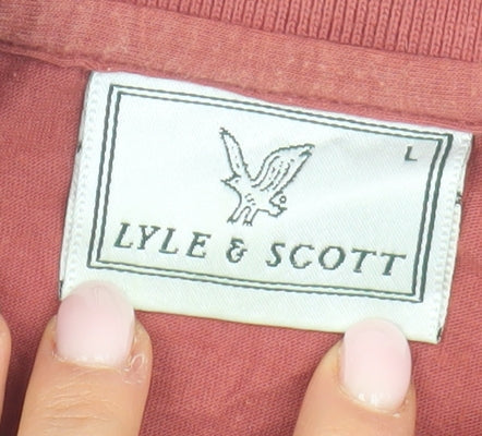 Womens UK Size L Lyle & Scott Red Basic Polo
