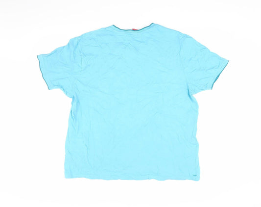 Slazenger Men's Blue Crew Neck T-Shirt - Size L