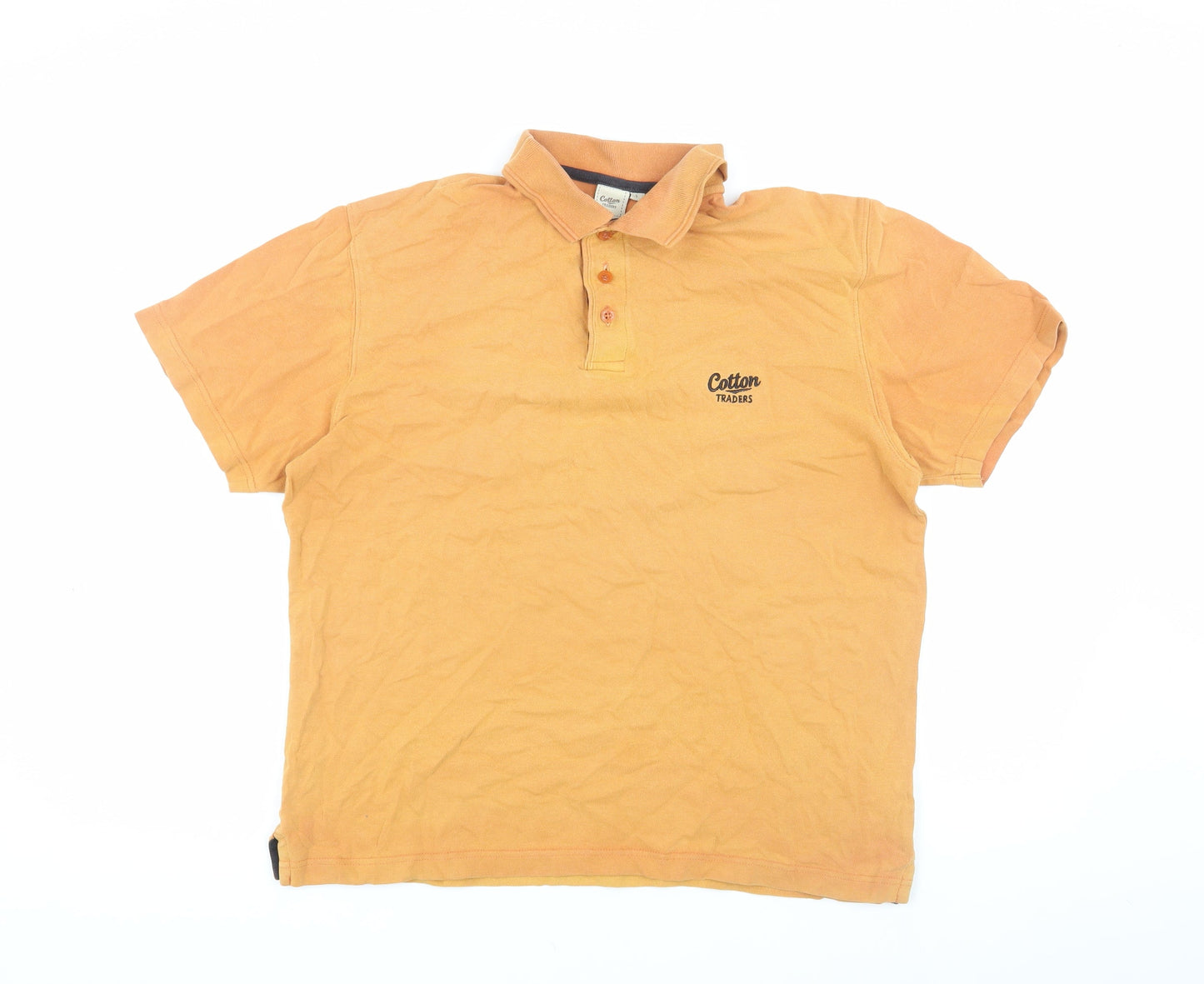 Cotton Traders Men's Orange Polo Shirt S