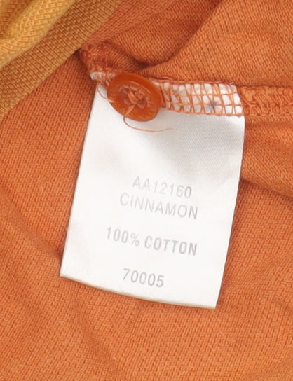 Cotton Traders Men's Orange Polo Shirt S