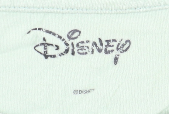 Womens UK Size 10 Disney Green Basic T-Shirt