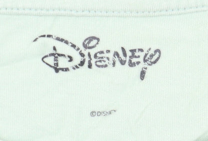 Womens UK Size 10 Disney Green Basic T-Shirt