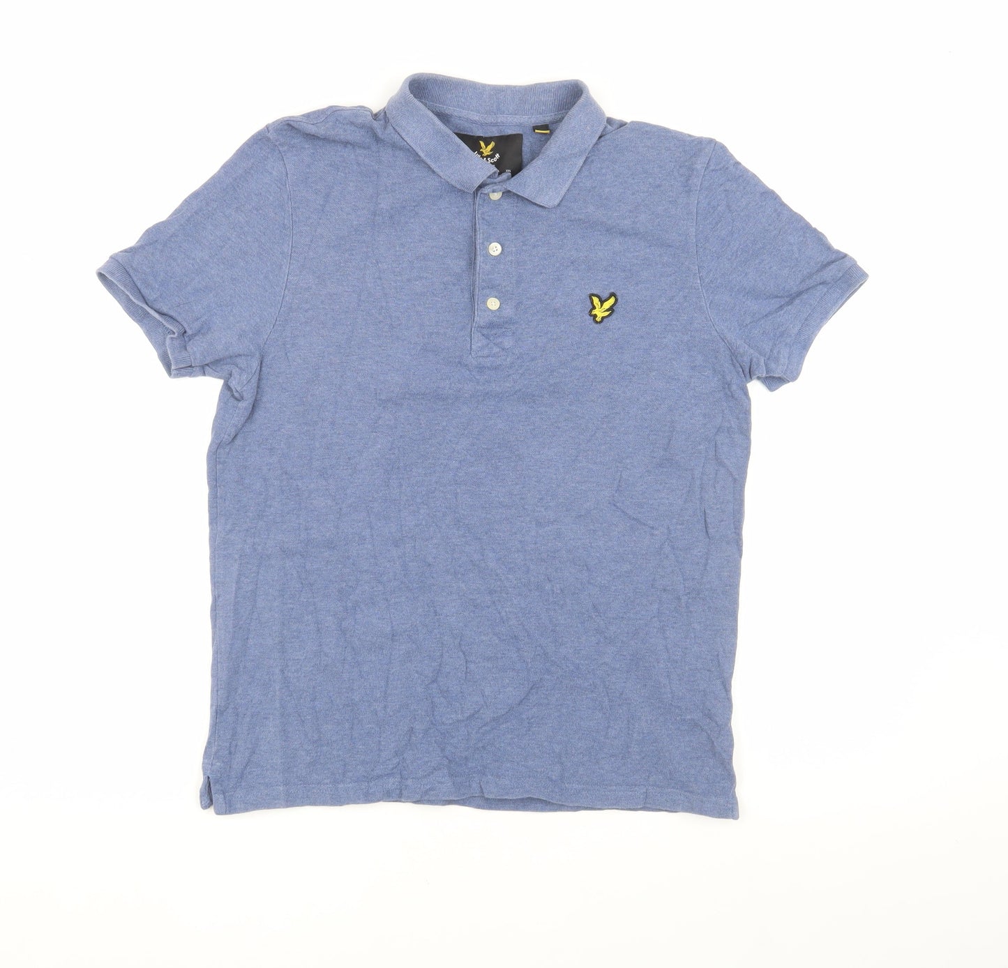 Lyle & Scott Men's Blue Polo, Size M, Casual Short Sleeve