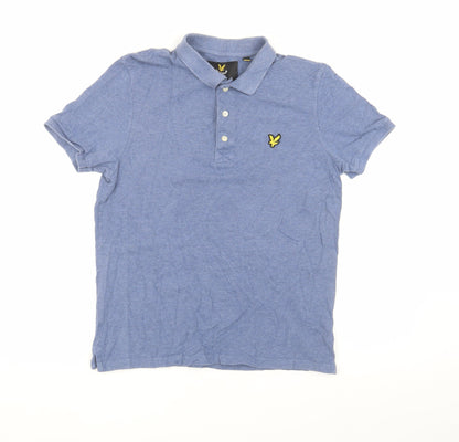 Lyle & Scott Men's Blue Polo, Size M, Casual Short Sleeve