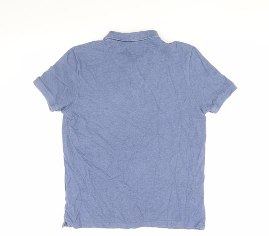 Lyle & Scott Men's Blue Polo, Size M, Casual Short Sleeve