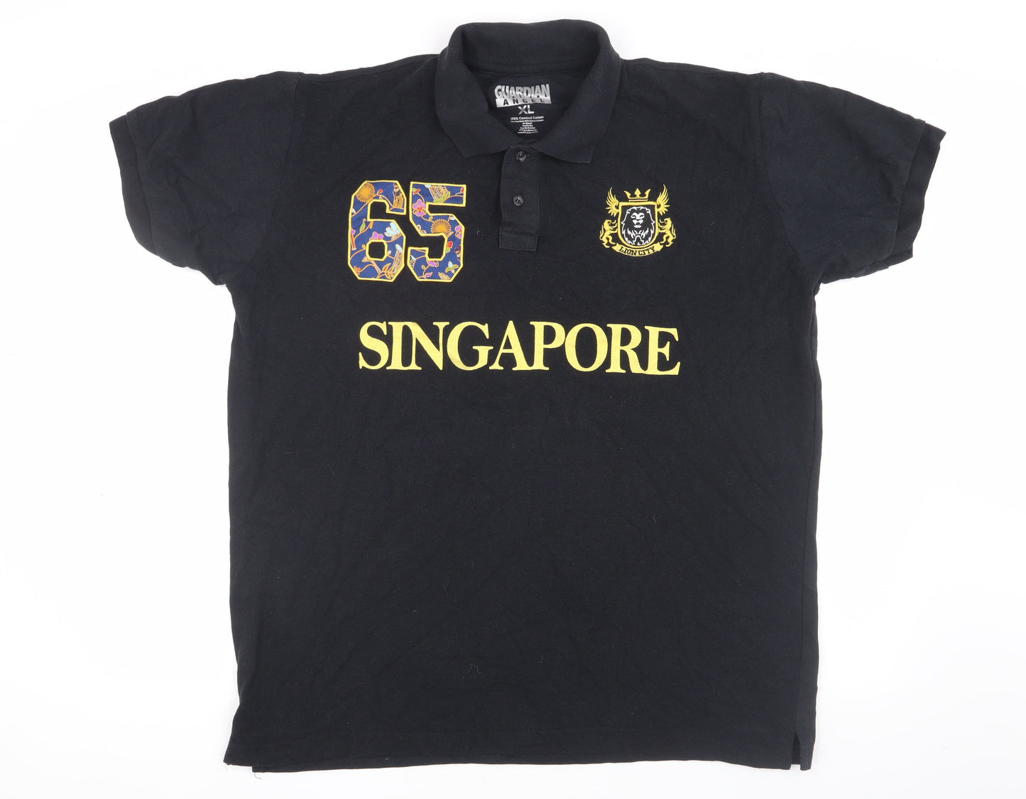 Guardian Angel Men's Black XL Polo Shirt