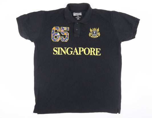 Guardian Angel Men's Black XL Polo Shirt