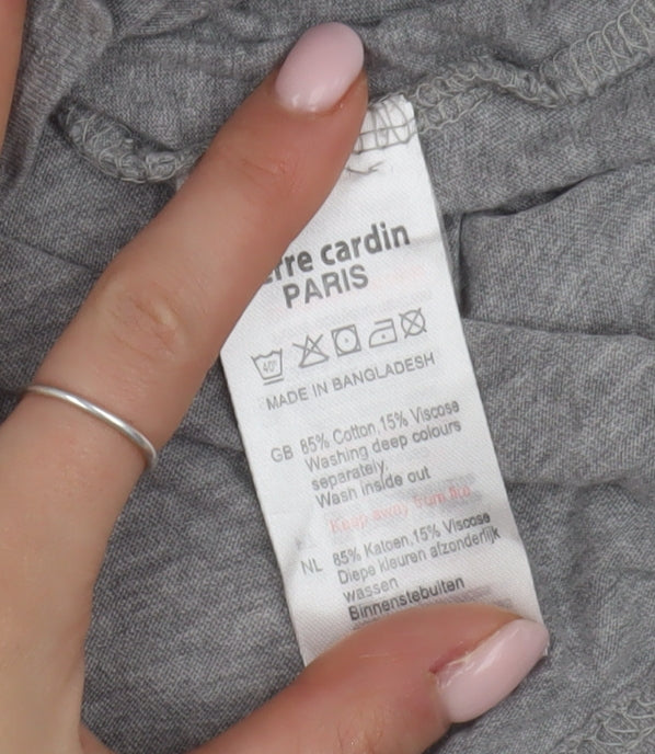 Pierre Cardin Men's Grey Cotton T-Shirt L