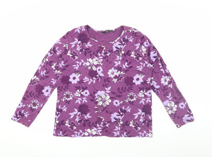Womens UK Size L Isle Essentials Purple  T-Shirt