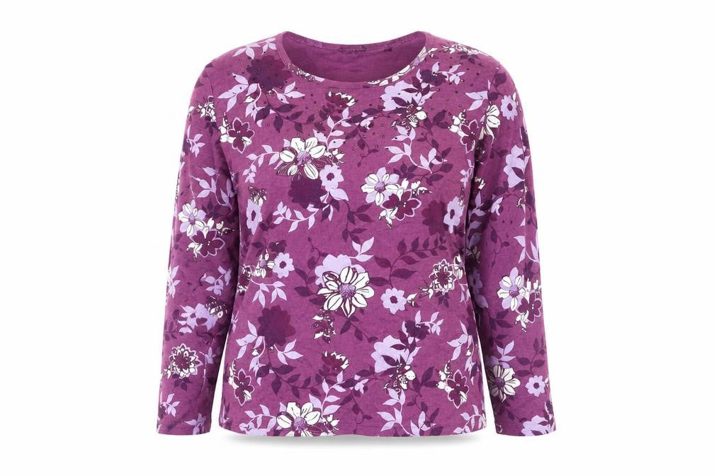 Womens UK Size L Isle Essentials Purple  T-Shirt