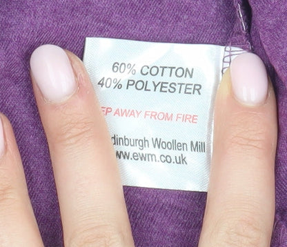Womens UK Size L Isle Essentials Purple  T-Shirt
