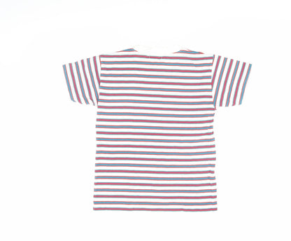 OVO Multicoloured Striped Boys T-Shirt Size 14 Casual Style