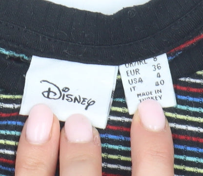 Womens UK Size 8 Disney Multicoloured Basic T-Shirt