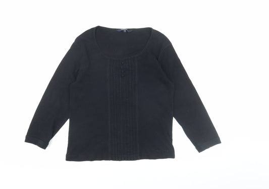 Maine New England Women's Black Long Sleeve Top Size 12