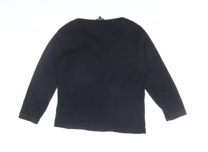 Maine New England Women's Black Long Sleeve Top Size 12