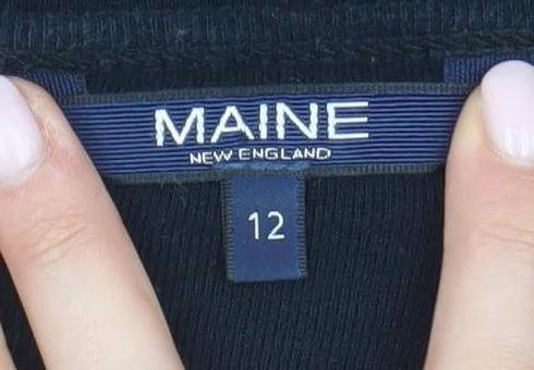 Maine New England Women's Black Long Sleeve Top Size 12
