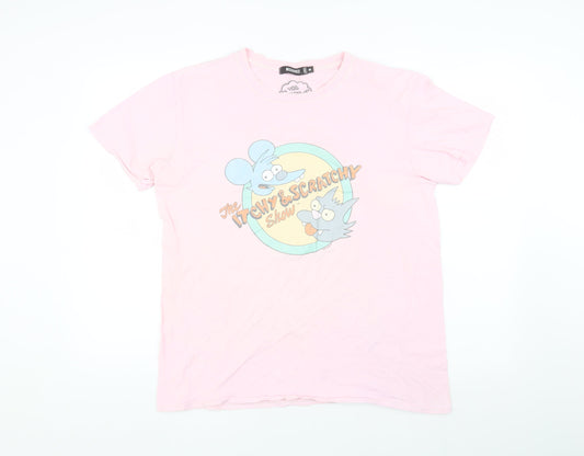 Womens UK Size M Missguided Pink Basic T-Shirt