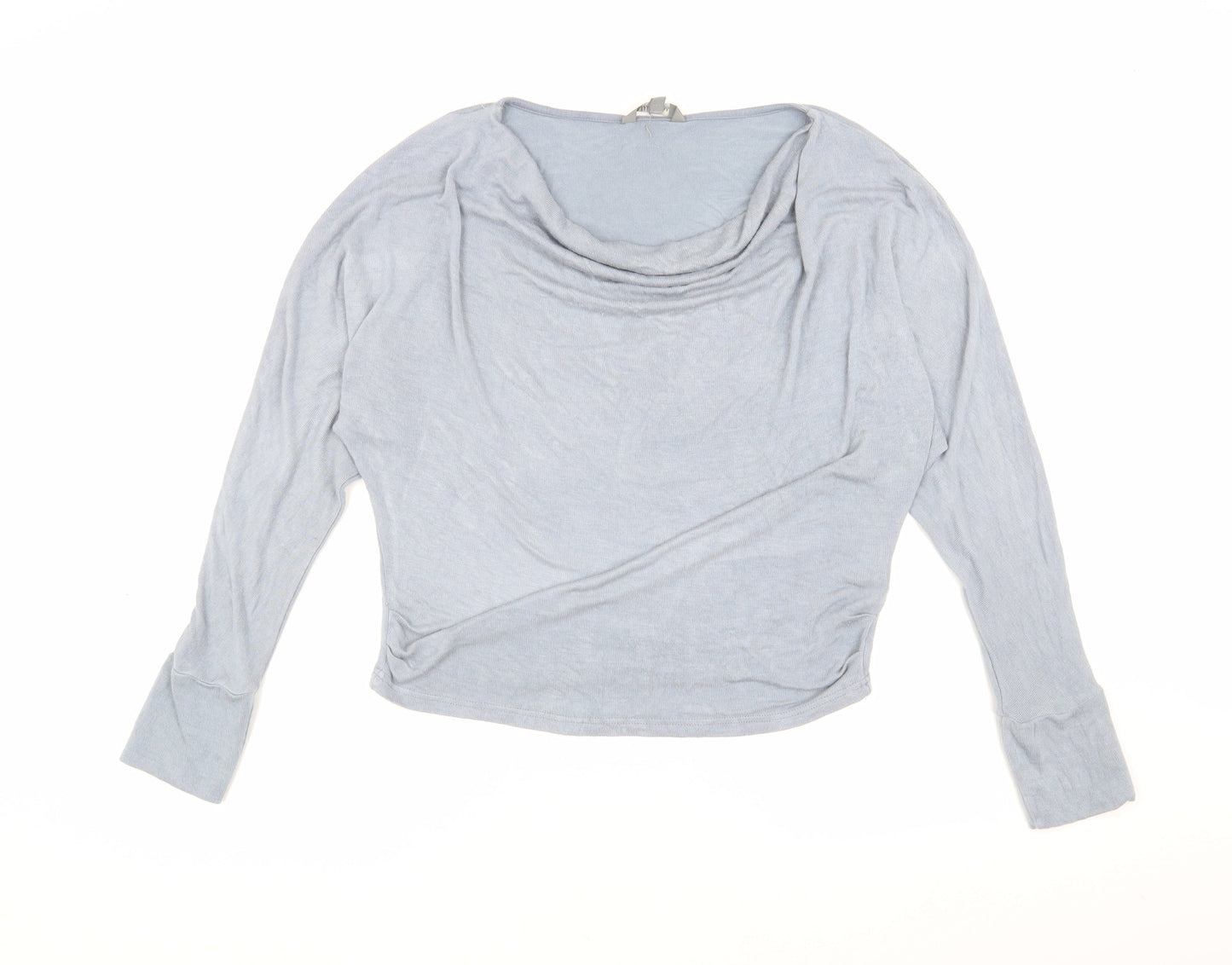 Lily and Me Women's Blue Cowl Neck Dolman Blouse 10