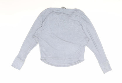 Lily and Me Women's Blue Cowl Neck Dolman Blouse 10