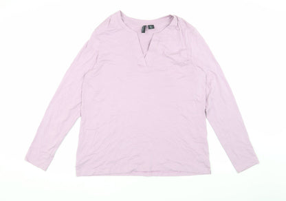 Cynthia Rowley Women's Purple Long Sleeve T-Shirt L