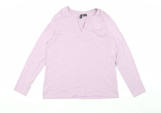 Cynthia Rowley Women's Purple Long Sleeve T-Shirt L