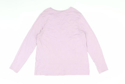 Cynthia Rowley Women's Purple Long Sleeve T-Shirt L