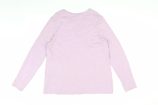 Cynthia Rowley Women's Purple Long Sleeve T-Shirt L