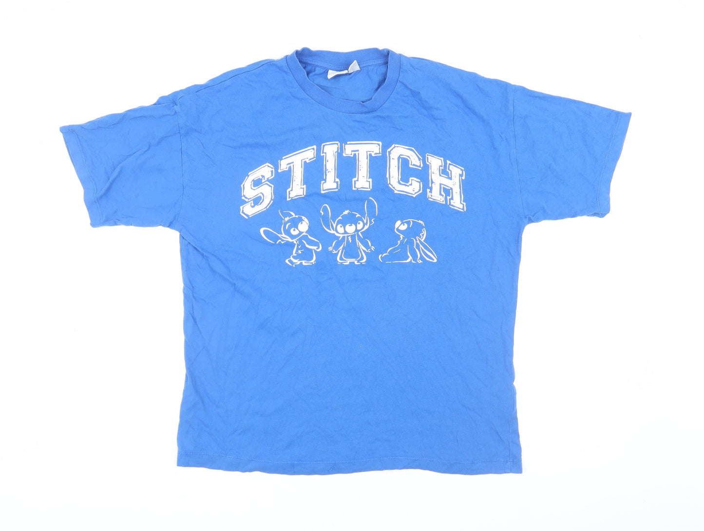 Unisex Adults UK Size XS Disney Blue Jersey T-Shirt