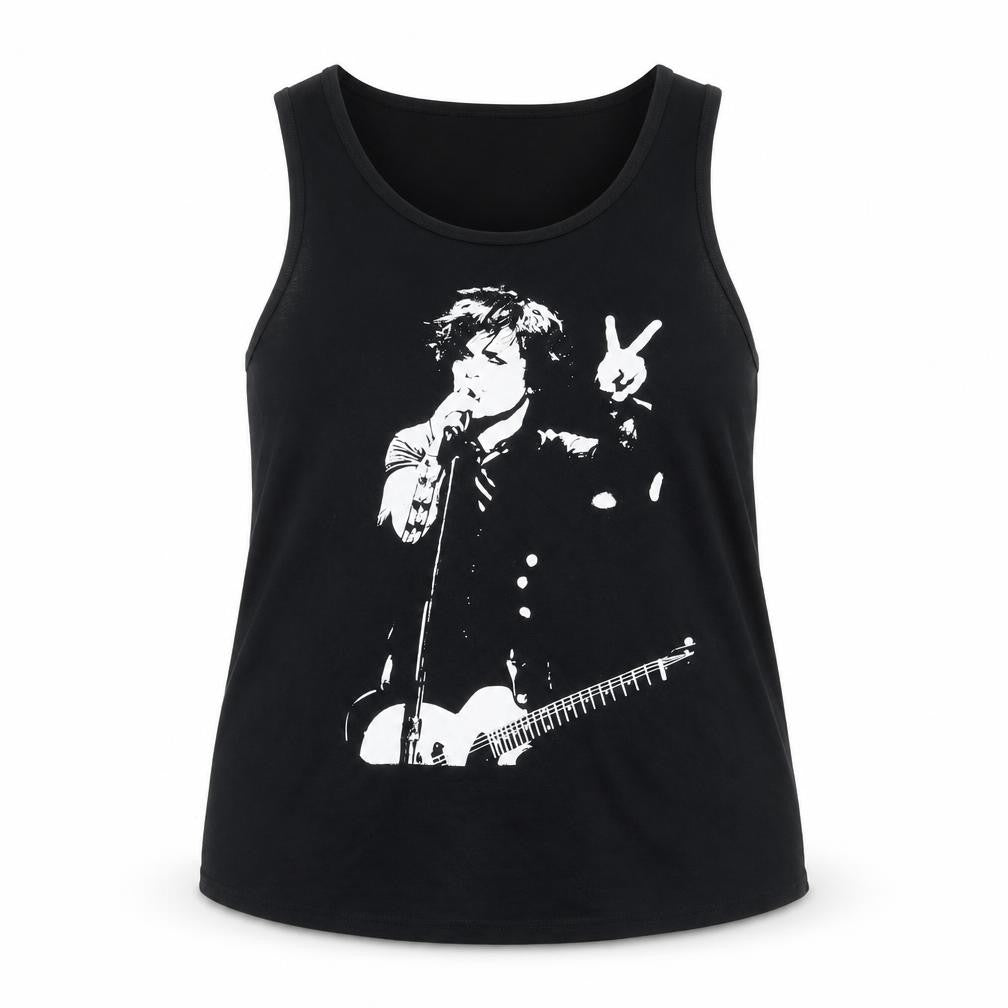 Womens UK Size 16 Death Kitty Black Basic Tank