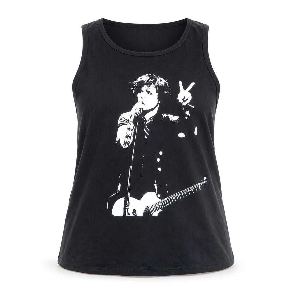 Womens UK Size 16 Death Kitty Black Basic Tank