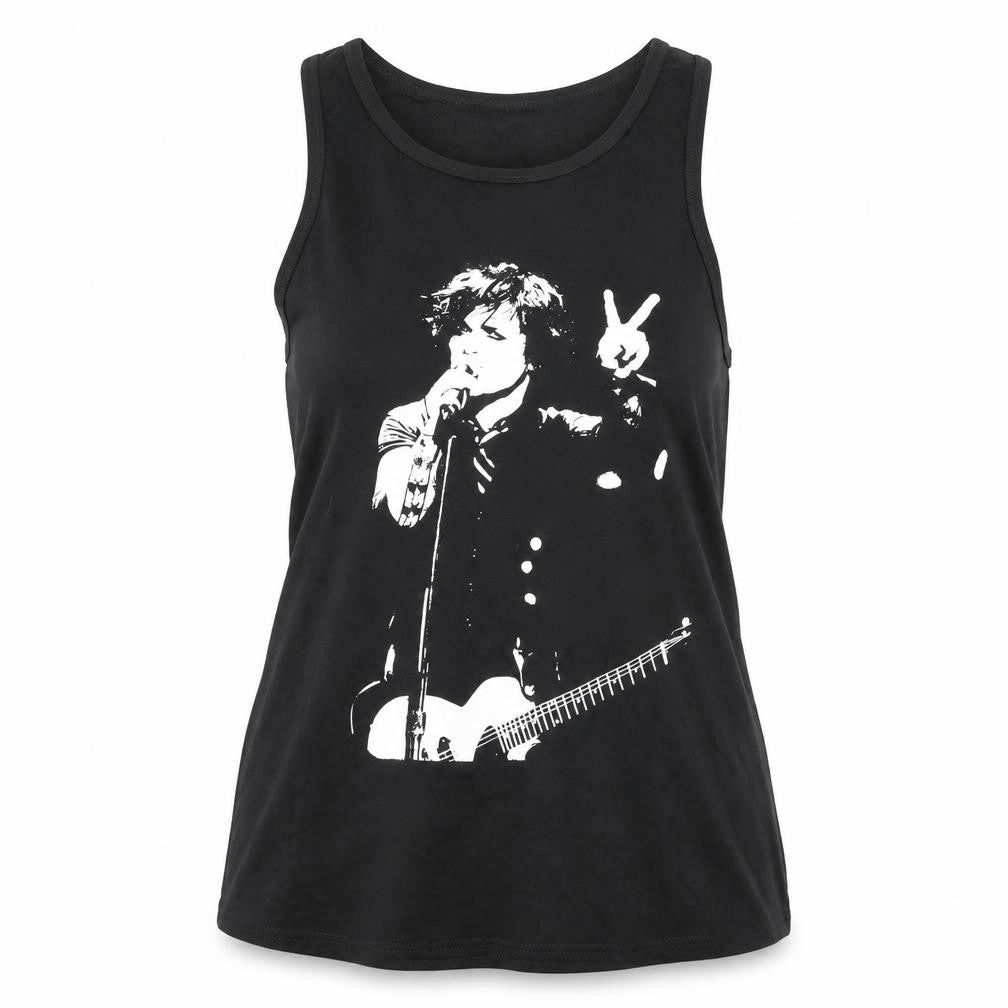 Womens UK Size 16 Death Kitty Black Jersey Tank