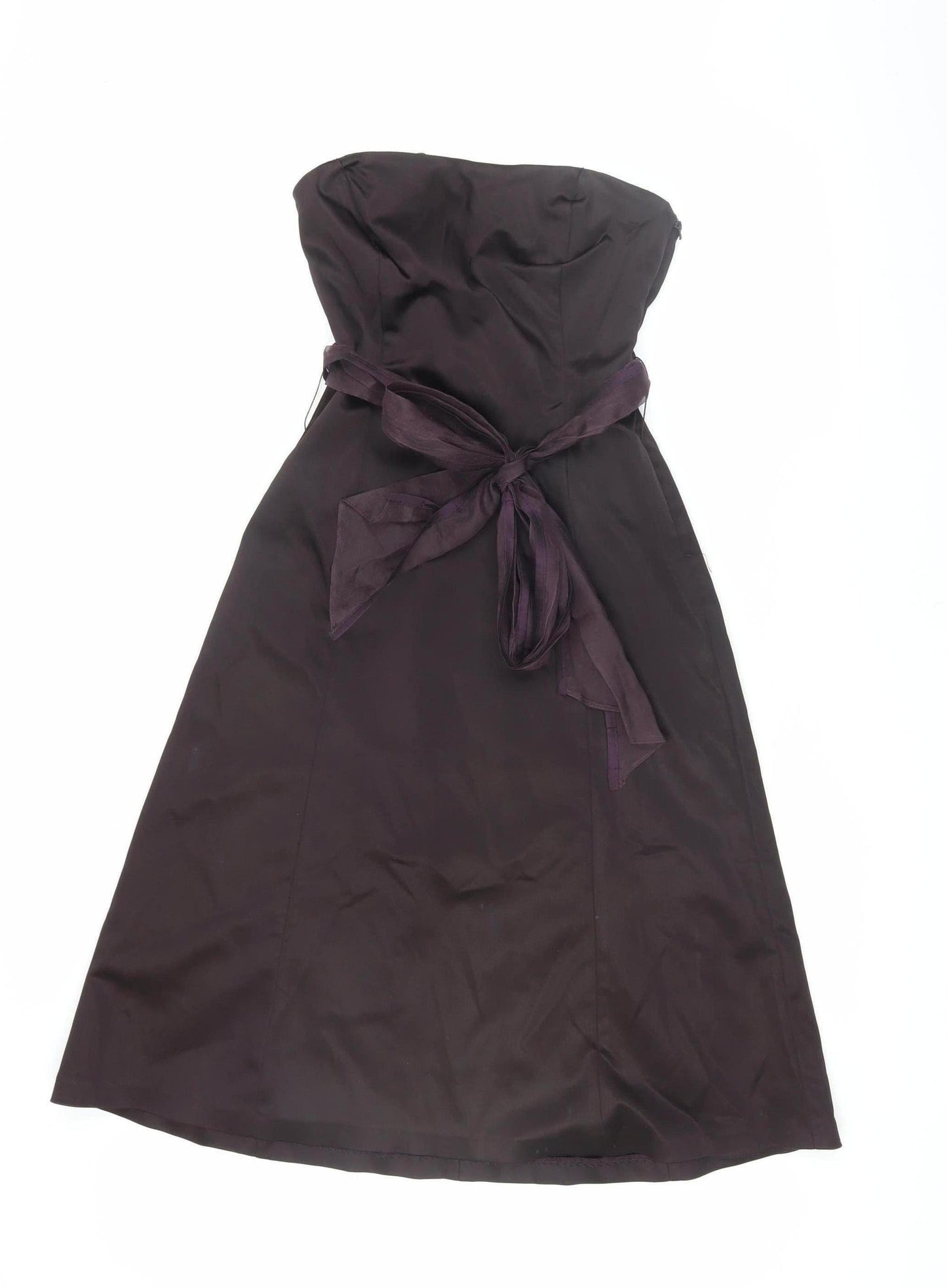 Coast Women's Black Midi A-Line Strapless Dress, Size 10