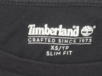 Timberland Black Long Sleeve T-Shirt XS Slim Fit