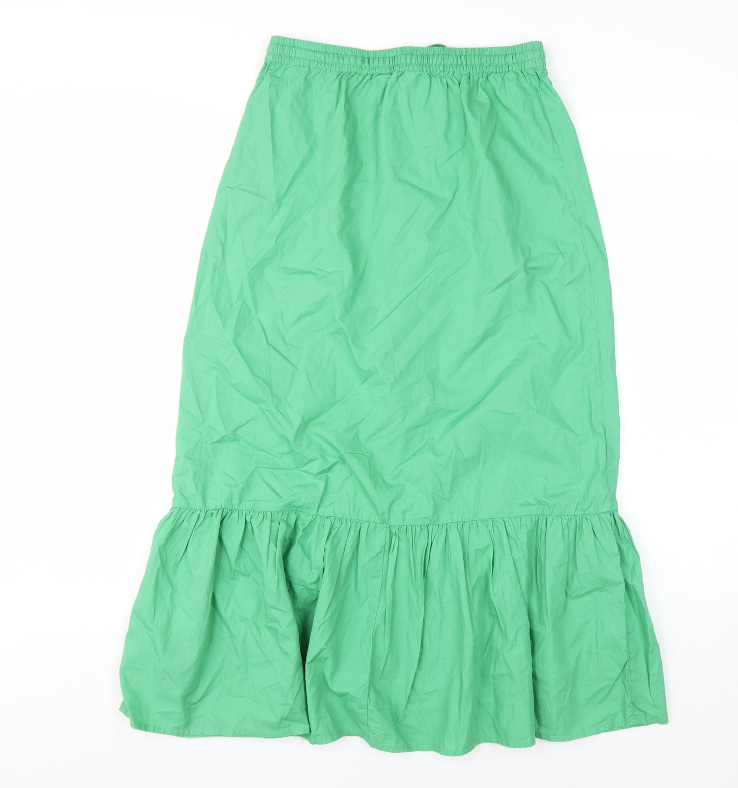 Marks and Spencer Green Midi Button Skirt - Size 6