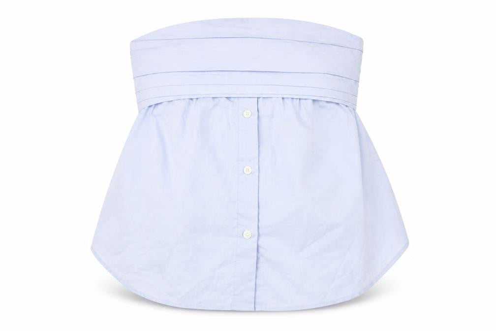 Womens UK Size 2 Zara Blue Cropped Blouse