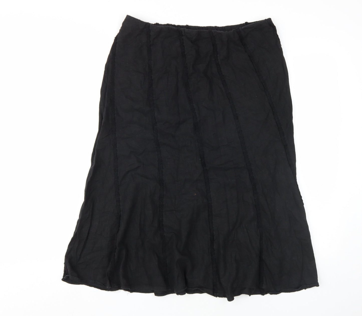 Marks and Spencer Women's Black A-Line Skirt, Size 14