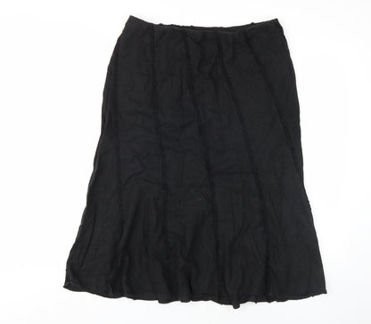 Marks and Spencer Women's Black A-Line Skirt, Size 14