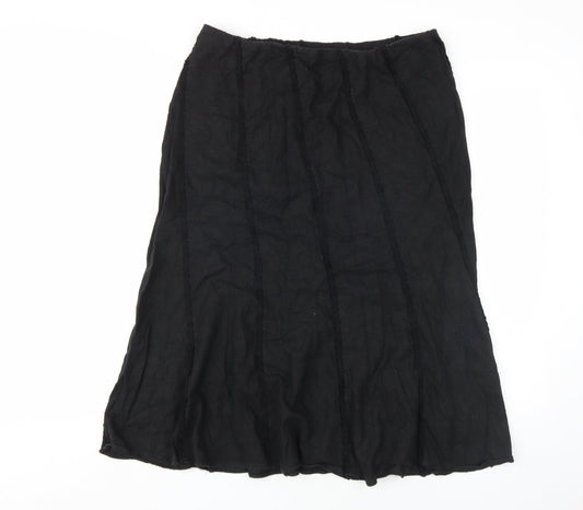 Marks and Spencer Women's Black A-Line Skirt, Size 14