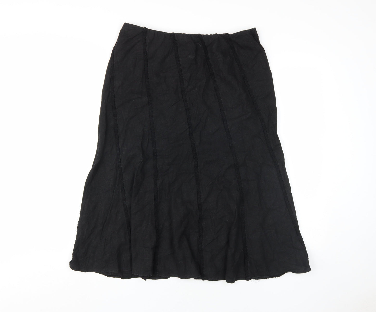 Marks and Spencer Women's Black A-Line Skirt, Size 14