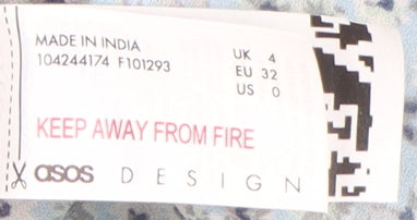 ASOS DESIGN Women's Multicoloured Long A-Line Skirt