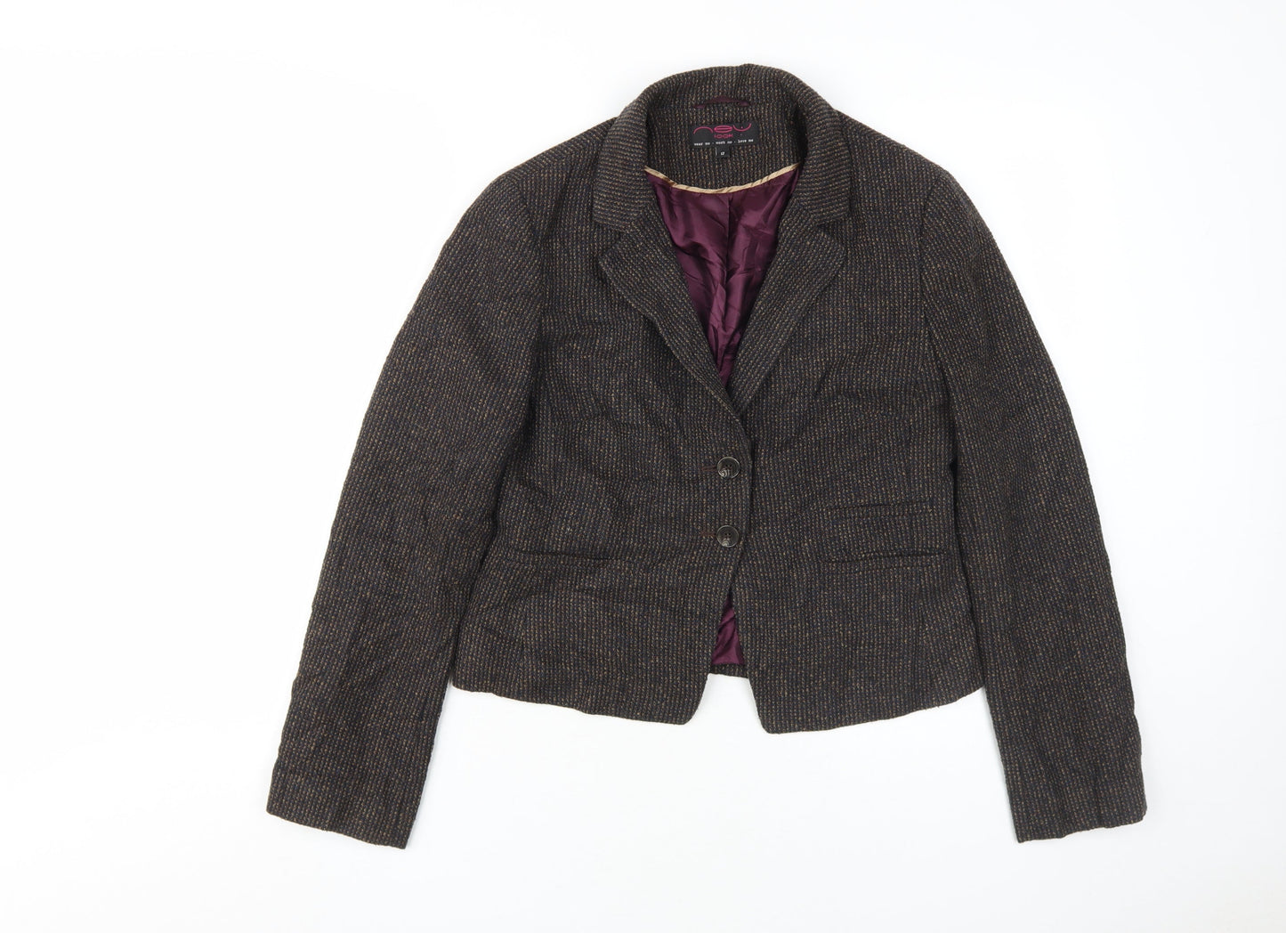 Womens UK Size 12 New Look Brown Basic Jacket