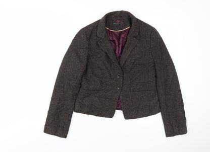 Womens UK Size 12 New Look Brown Basic Jacket