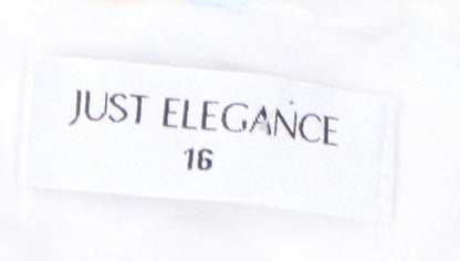 Just Elegance Women White Floral Midi Pencil Skirt