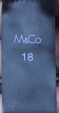 M&Co Women's Brown Animal Print A-Line Midi Skirt 18