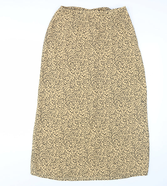 Kathie Lee Collection Women's Beige Animal Print Skirt L