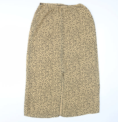 Kathie Lee Collection Women's Beige Animal Print Skirt L