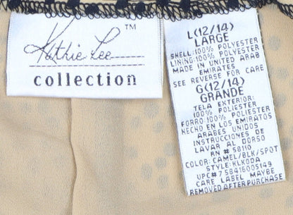 Kathie Lee Collection Women's Beige Animal Print Skirt L
